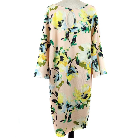 Emma & Michele Dresses & Skirts - Emma & Michele Dress 1X Pink Yellow Floral Shift